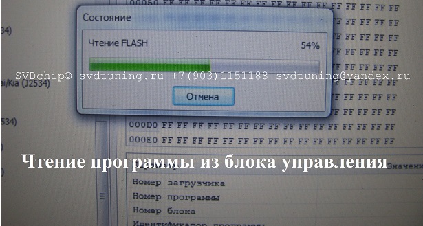 Чтение заводской программы