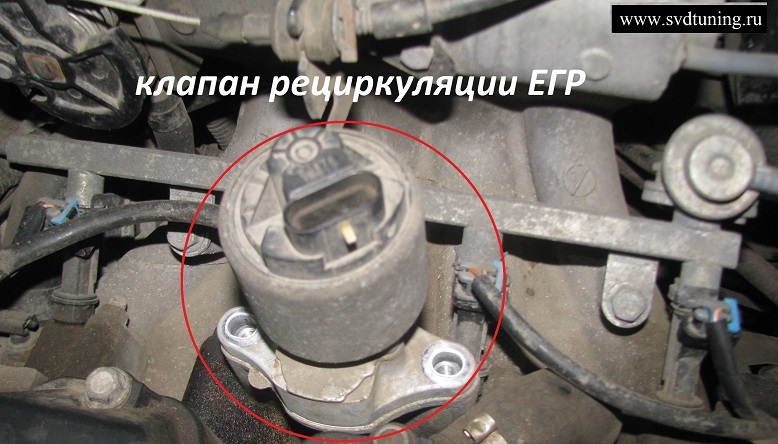 Клапан рециркуляции отработанных газов ЕГР